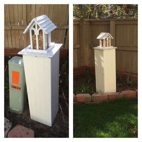 how to hide outdoor electric boxes with decals|how to hide utility boxes.